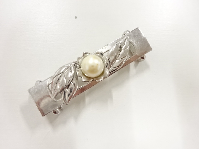 アンティーク　パール帯留め